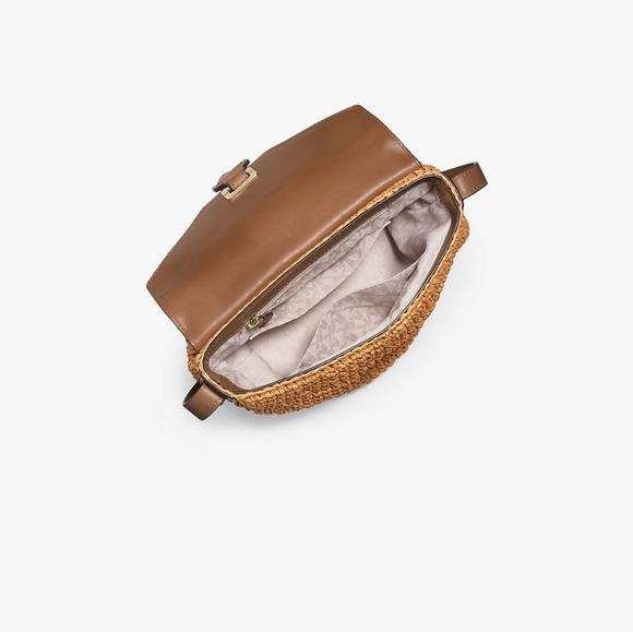 MICHAEL Michael KorsNaomi Medium Woven Straw Crossbody Bag - Picture 3 of 15